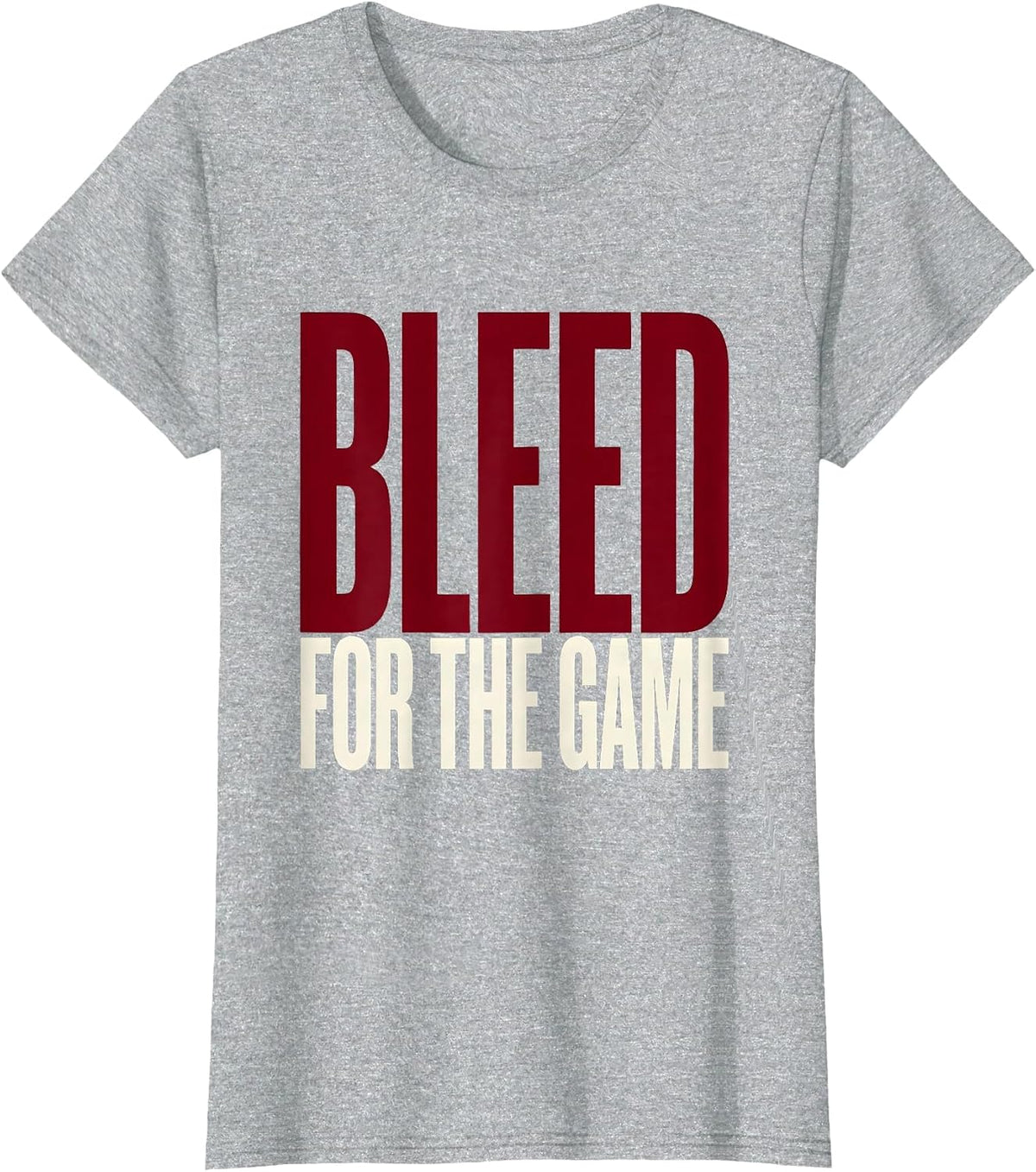 Bleed for the Game Rugby Graphic Design T-Shirt - Heather Grey