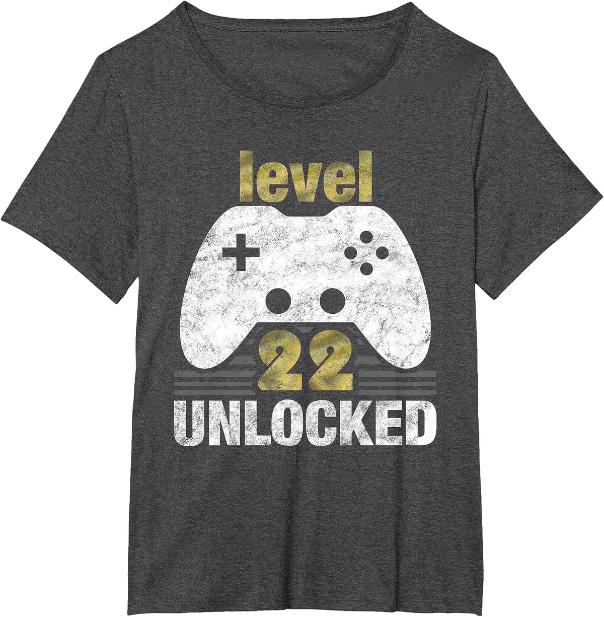 Level 22 Unlocked 22nd Birthday Gamer Men T-Shirt - Dark Heather Grey