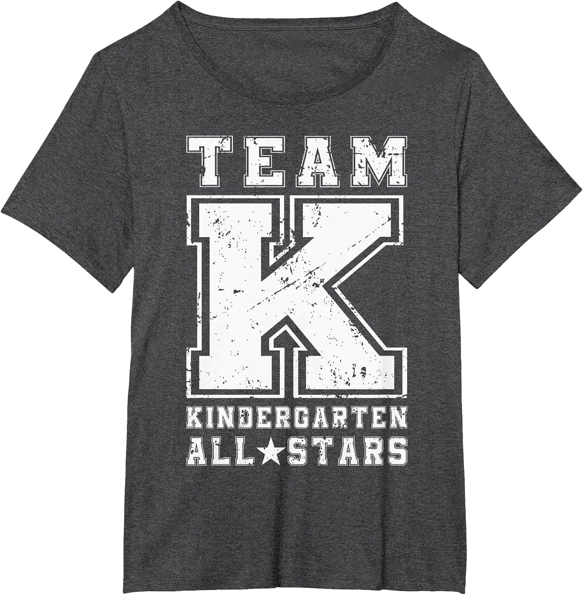 Team K Kindergarten All Stars Tee Teacher Boys Girls Sports T-Shirt - Dark Heather Grey