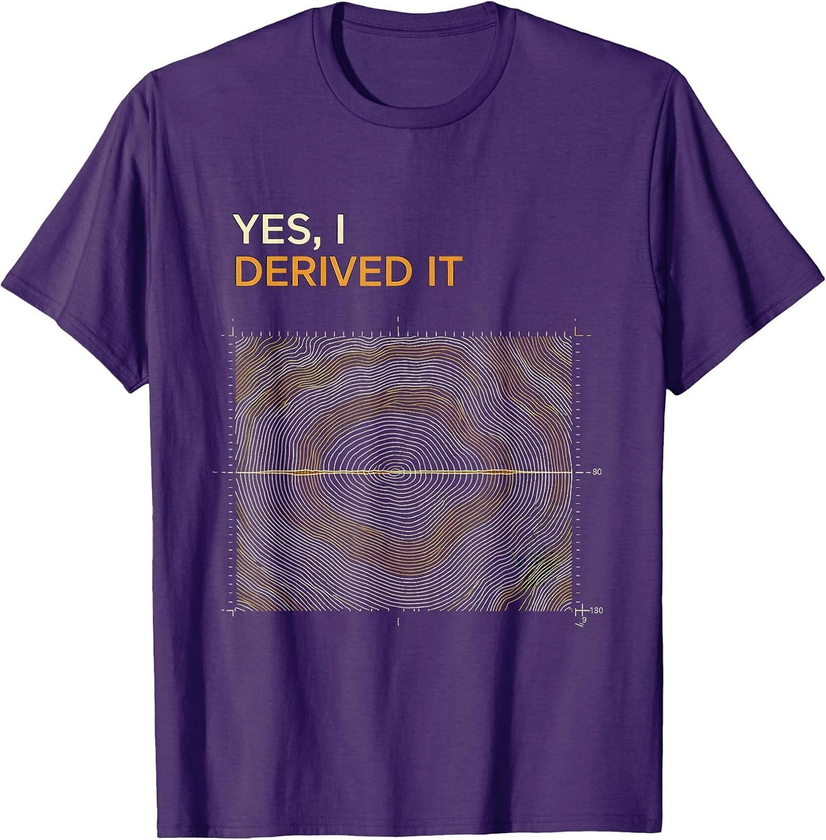 Yes, I Derived It Funny Chemistry Science Pun Student T-Shirt - Purple