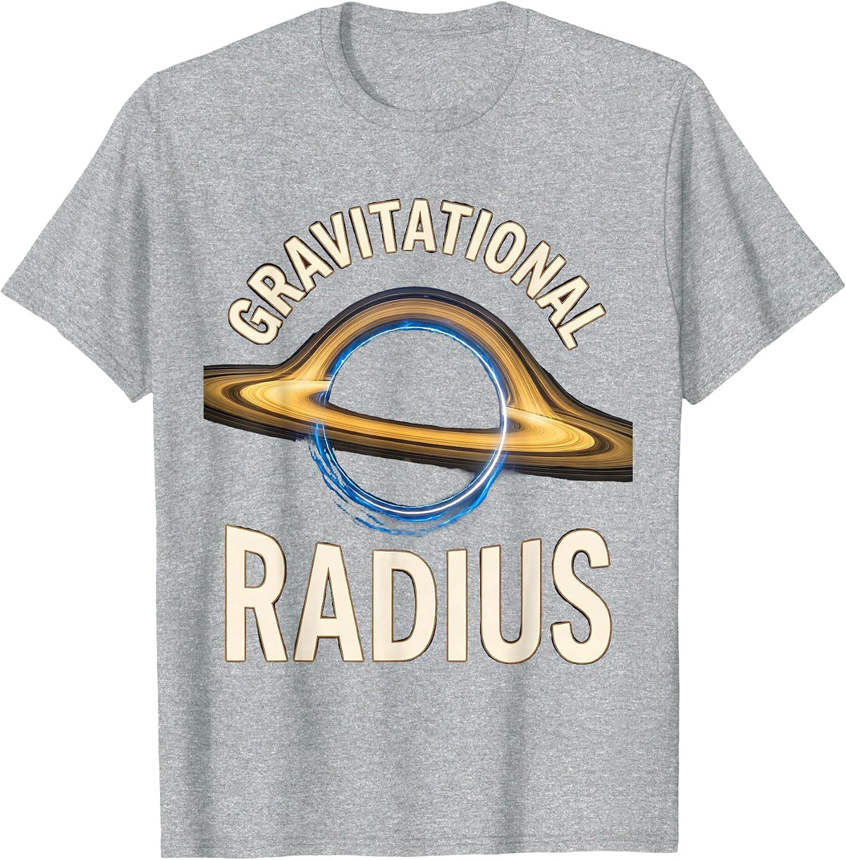 Men's Gravitational Radius Cosmic Black Hole Physics T-Shirt - Heather Grey