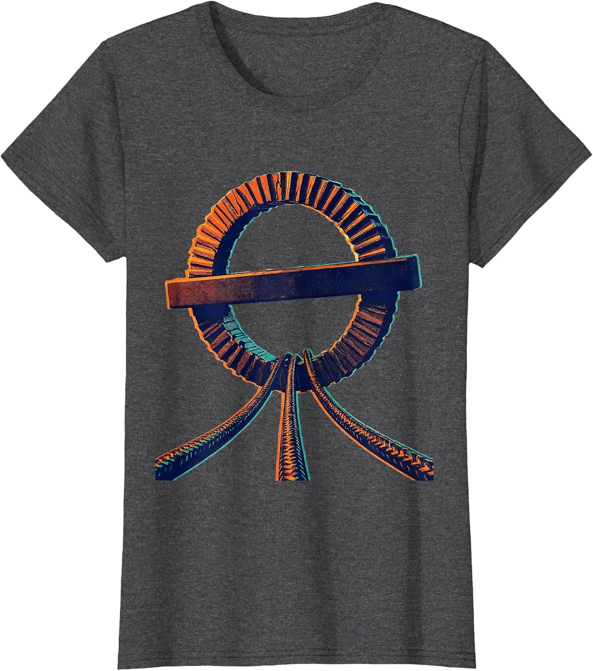 Women's Loading Ring Tech Support Sarcastic IT Humor T-Shirt - Dark Heather Grey