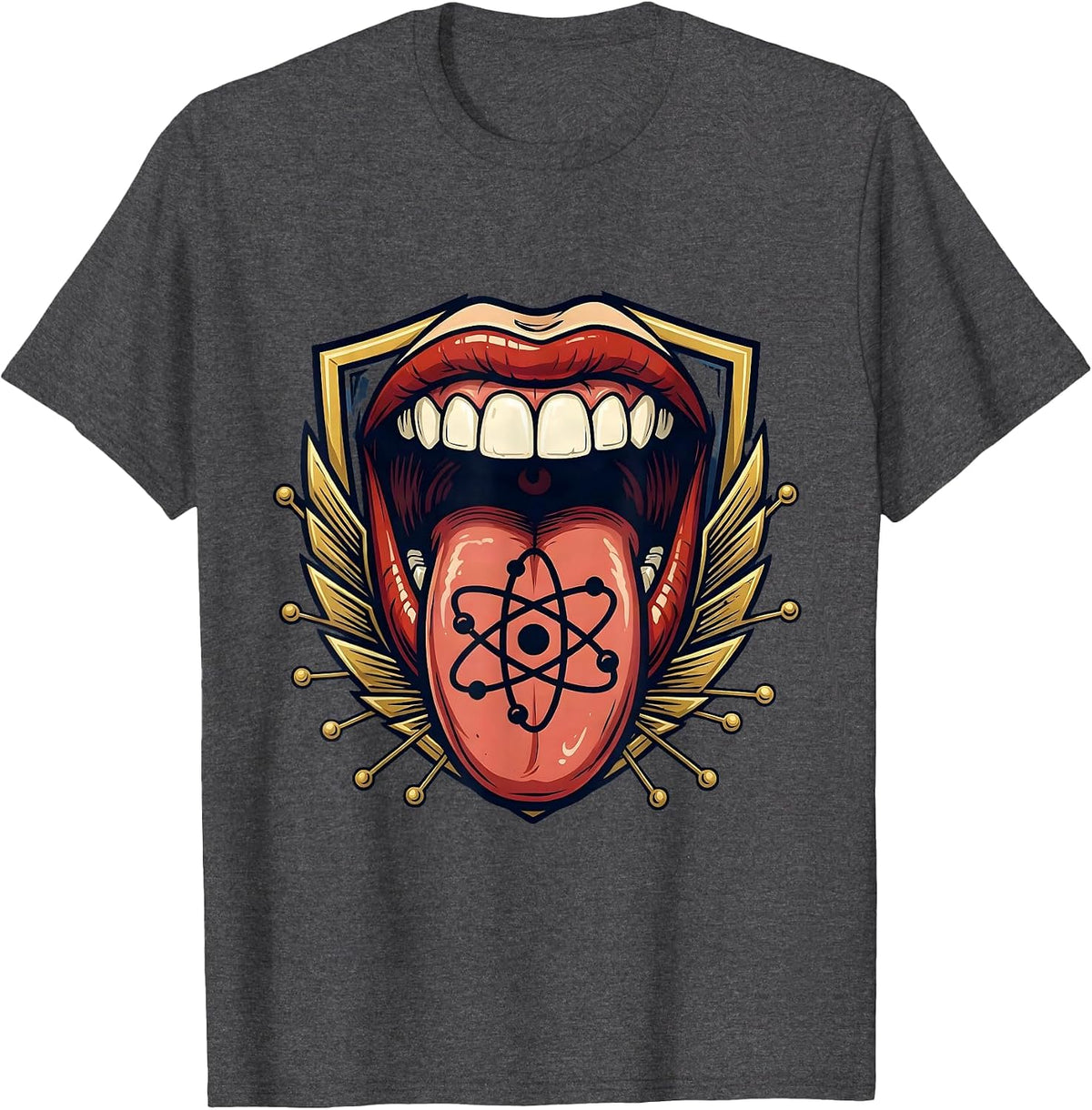 Men's Can I Lick It Periodic Table Chemistry Humor T-Shirt - Dark Heather Grey