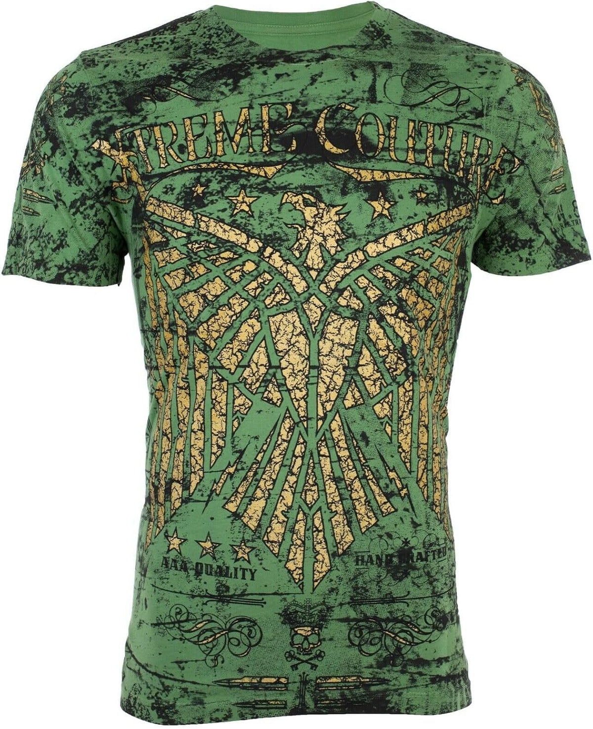 Xtreme Couture by Affliction Men's T-Shirt Connect Eagle Wings Green - Green
