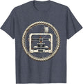 Sealed Printer Badge Distressed 3D Printing Hobbyist T-Shirt - Heather Blue