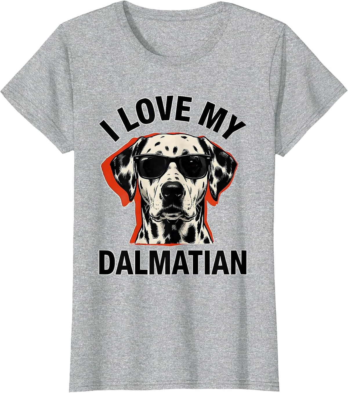 Women's I Love My Dalmatian Funny Dog Lover Breed Enthusiast Gift T-Shirt - Heather Grey