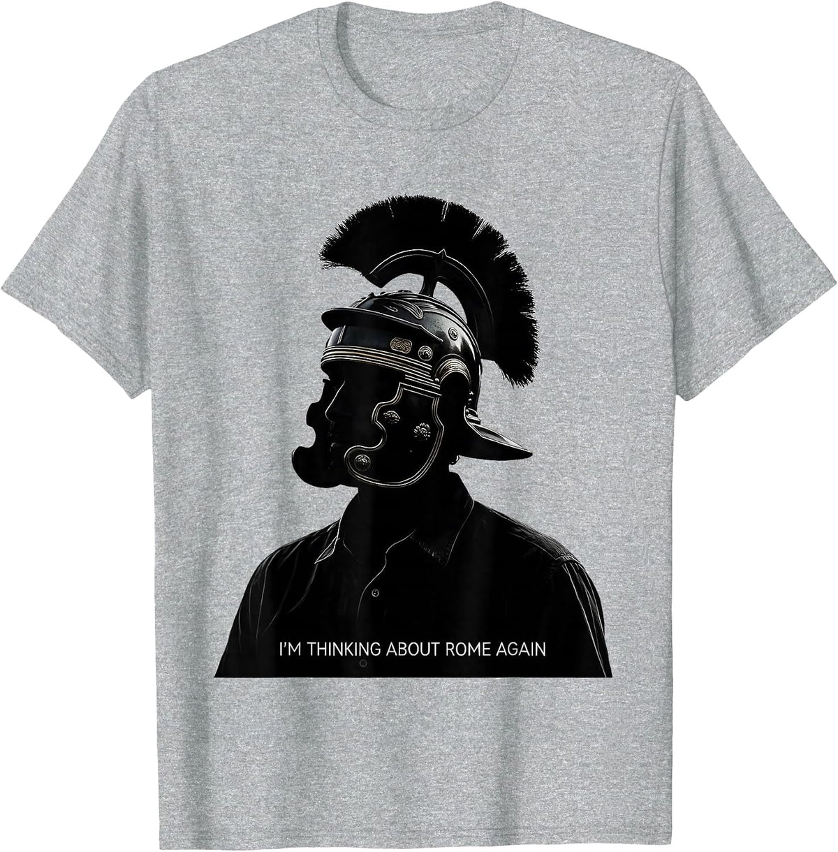 Men's I'm Thinking About Rome Again Funny Ancient Rome SPQR Latin T-Shirt - Heather Grey