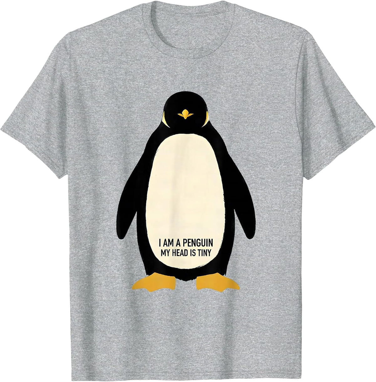 Men's I Am A Penguin My Head Is Tiny Funny Penguin Lover Halloween T-Shirt - Heather Grey