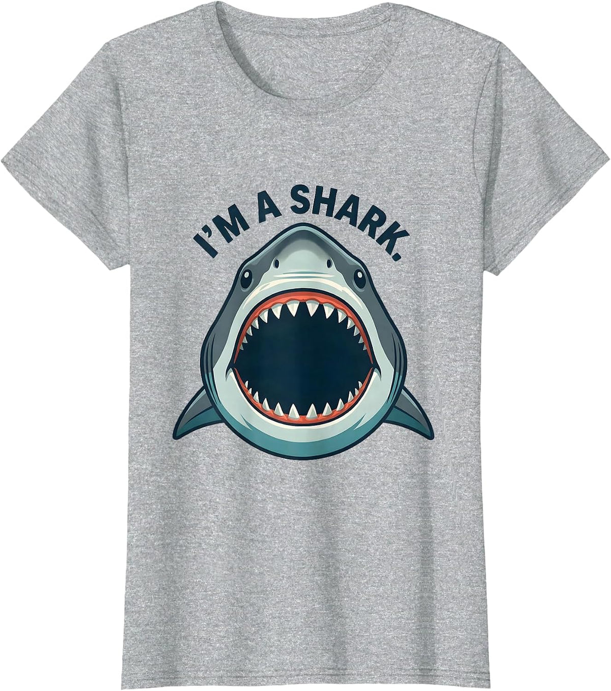 I'm A Shark Funny Shark Lover Halloween Costume T-Shirt - Heather Grey