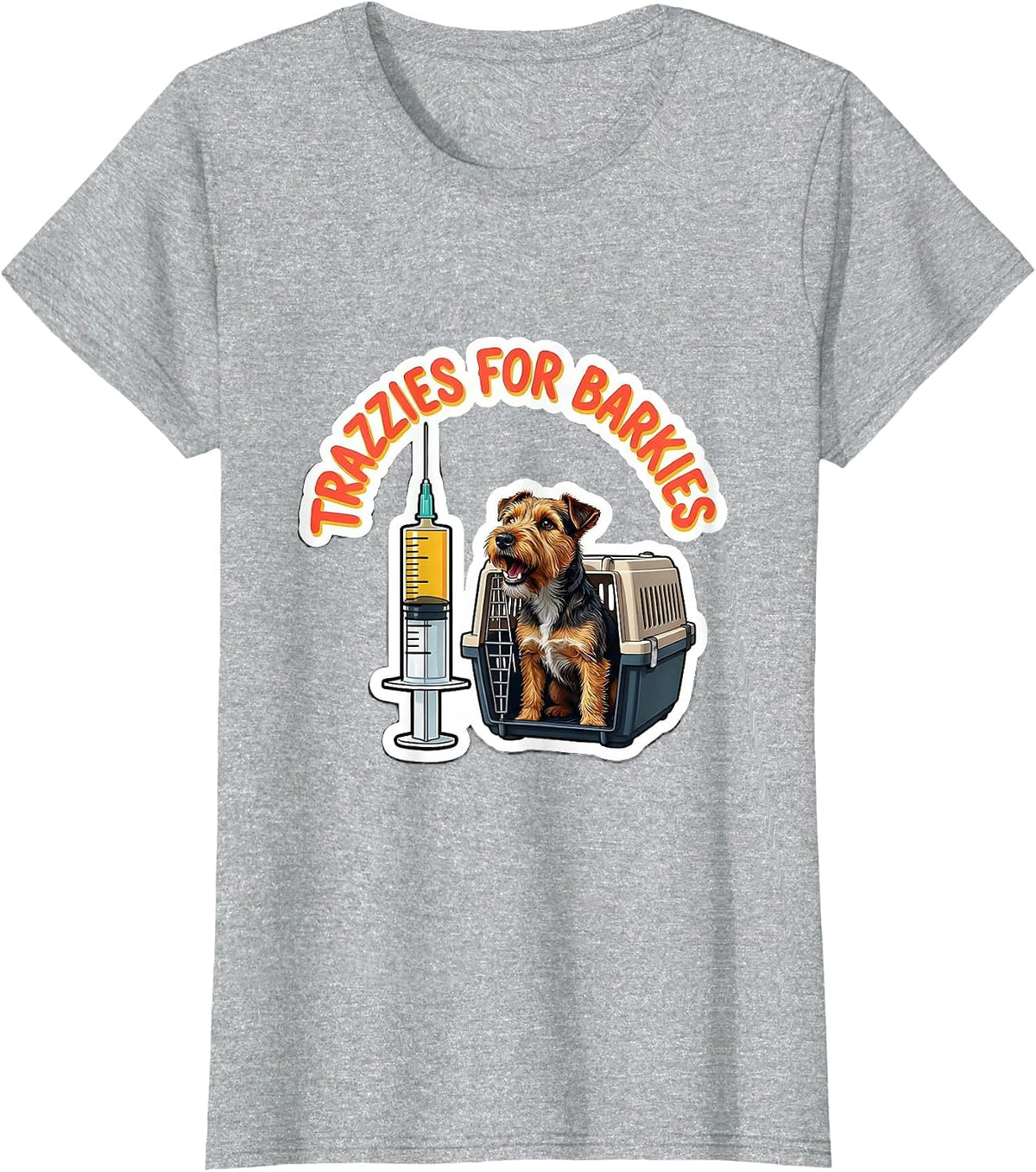 Trazzies For Barkies Funny Vet Tech Veterinary Technician T-Shirt - Heather Grey