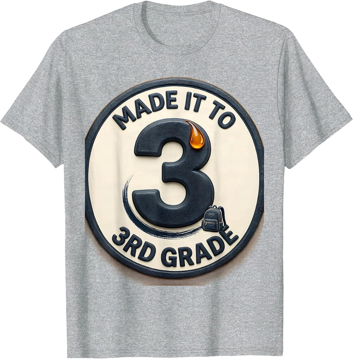 Men's Made It To 3rd Grade Groovy Back To School First Day T-Shirt - Heather Grey