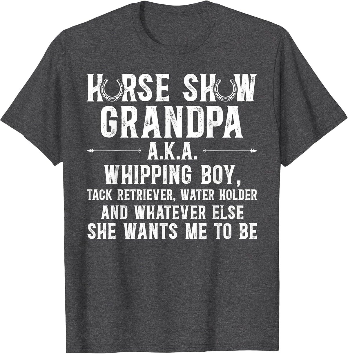 Horse Show Grandpa Definition Equestrian Grandpa T-Shirt - Dark Heather Grey