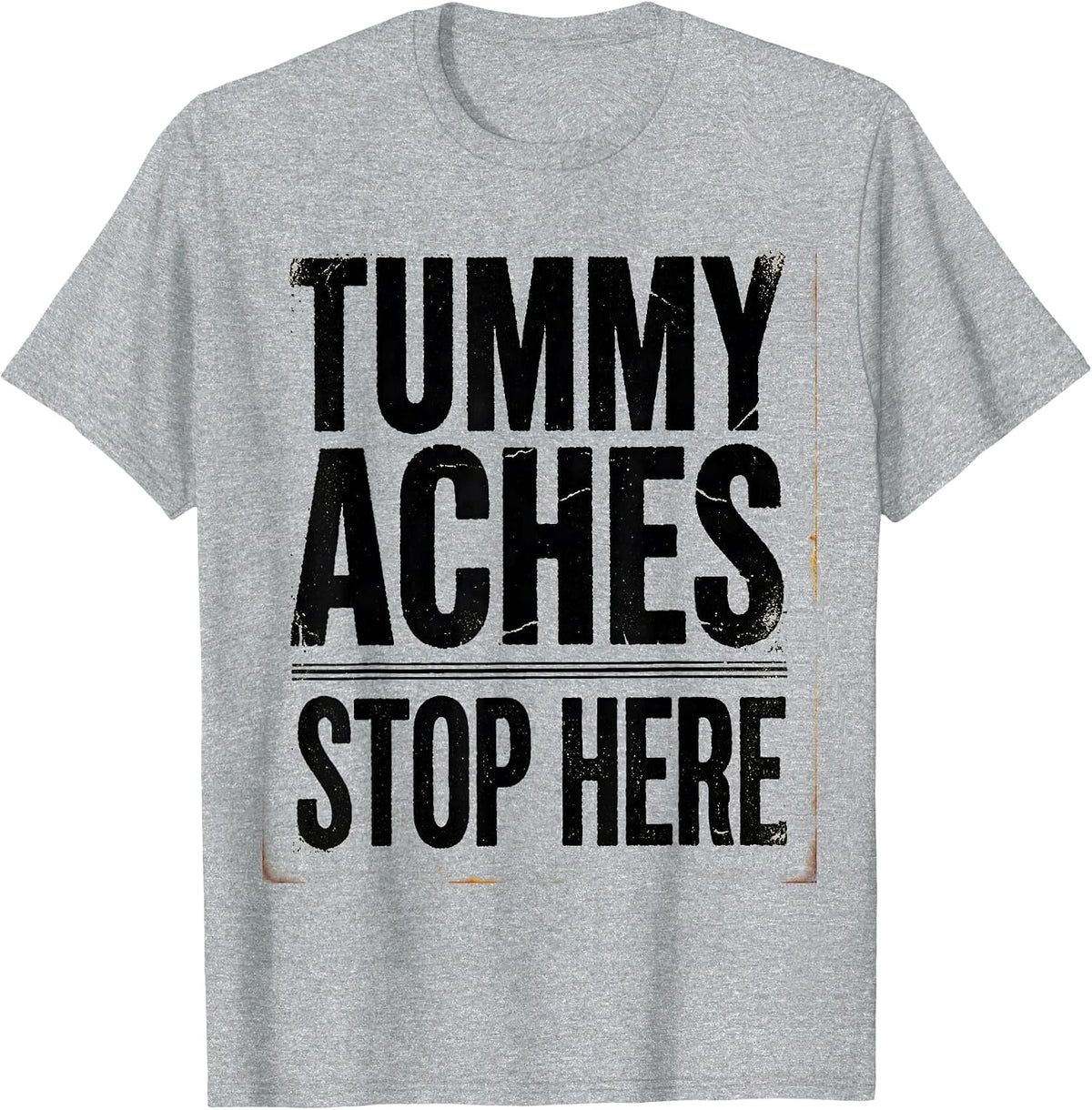 Men's Tummy Aches Stop Here School Nurse Design T-Shirt - Heather Grey