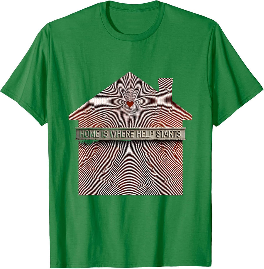 Men's Altruismo Home Is Where Help Starts Design T-Shirt - Kelly Green