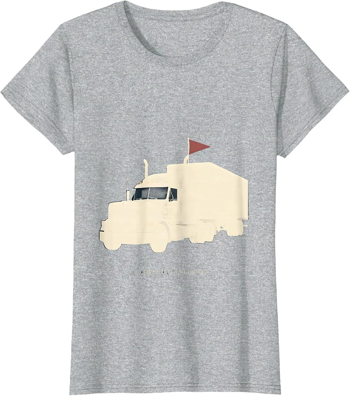 American Semi Driver Patriotic Trucker Semi Truck Driver T-Shirt - Heather Grey