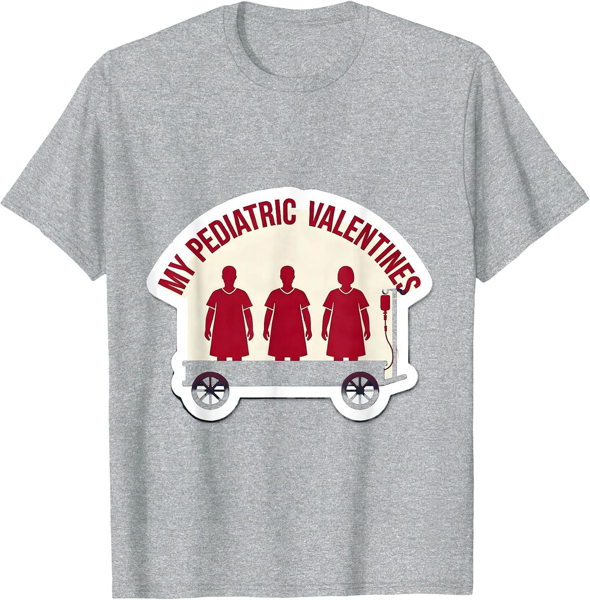 Men's My Pediatric Valentines Funny Nurse Valentine Humor T-Shirt - Heather Grey