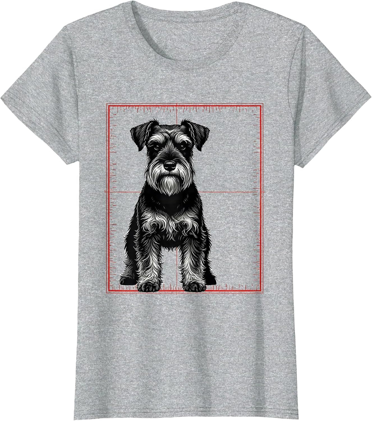 Women's Miniature Schnauzer Swiss Humor Dog Lover Gift T-Shirt - Heather Grey