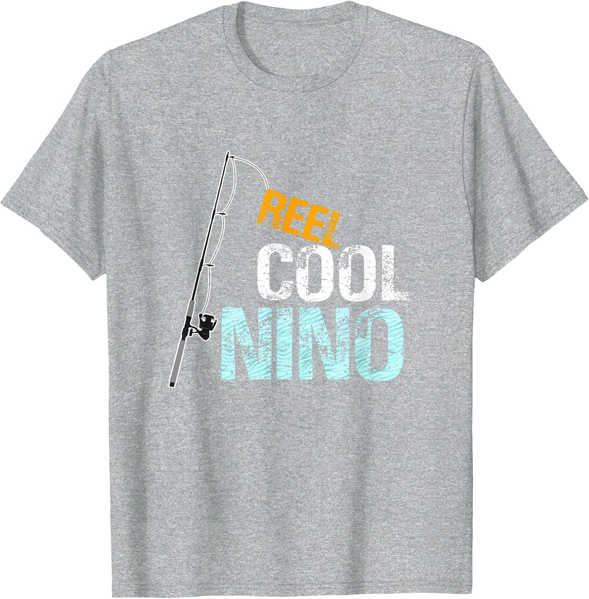 Reel Cool Nino Fishing Spanish Mexican Godfather T-Shirt - Heather Grey