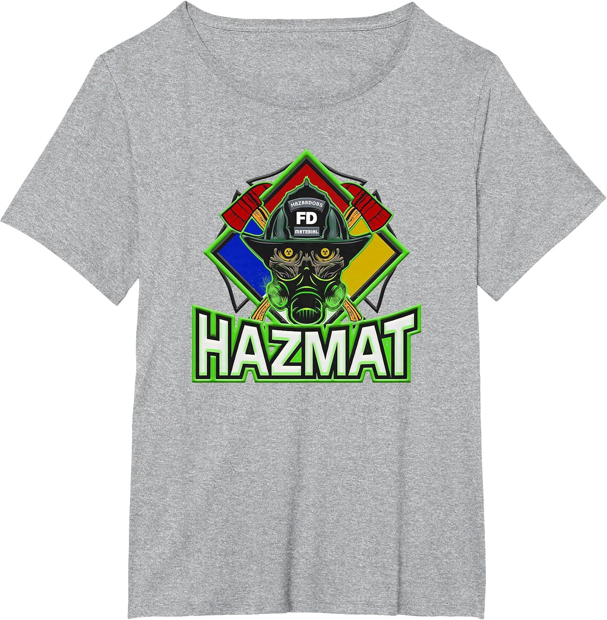 Hazmat Hazardous Material Firefighter Technician T-Shirt - Heather Grey