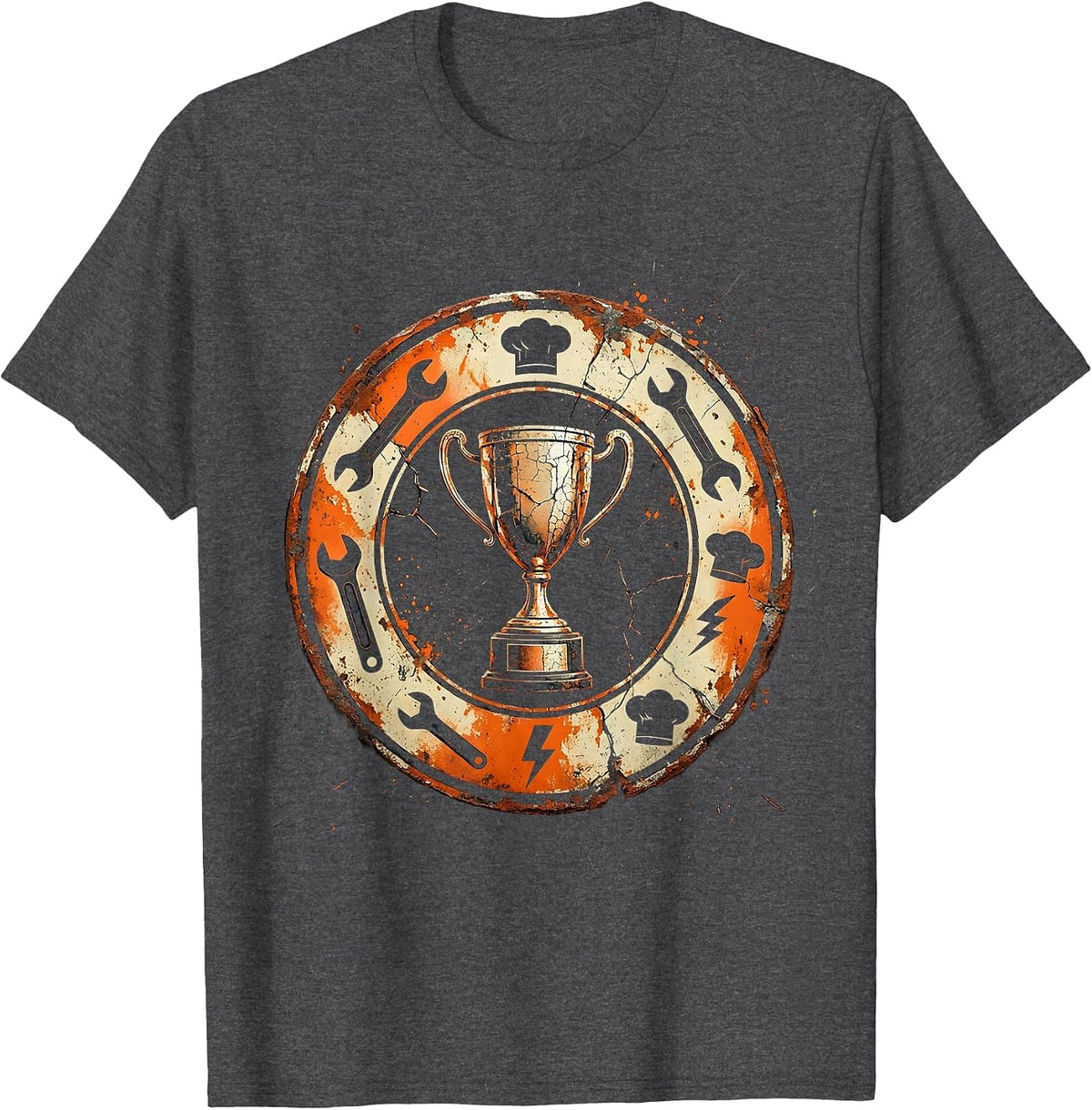 Men's I Cant But I Know A Guy Trades Trophy T-Shirt - Dark Heather Grey