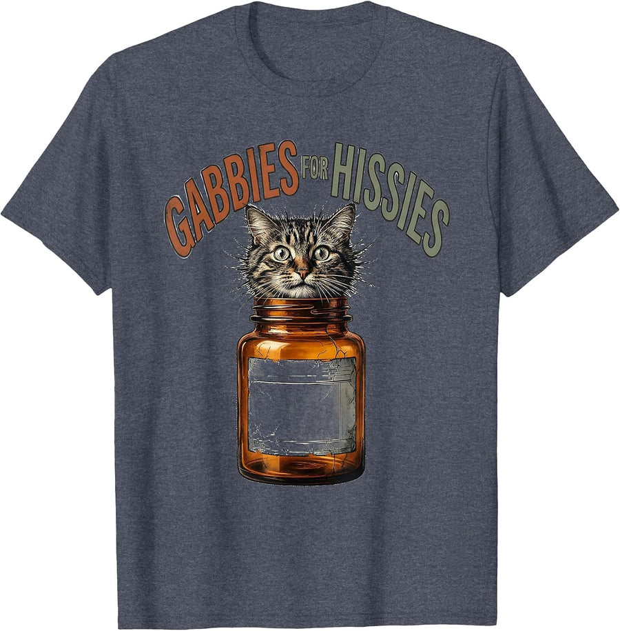 Gabbies For Hissies Distressed Vet Tech Halloween Humor T-Shirt - Heather Blue