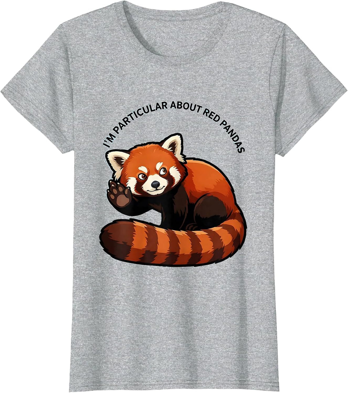 Women's I'm Particular About Red Pandas Funny Red Panda Animal Lover T-Shirt - Heather Grey