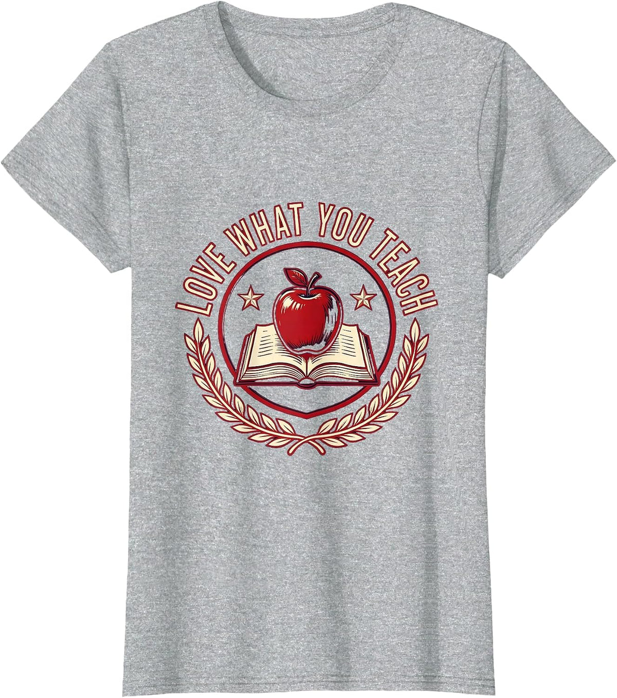 Love What You Teach Elementary Teacher Design T-Shirt - Heather Grey