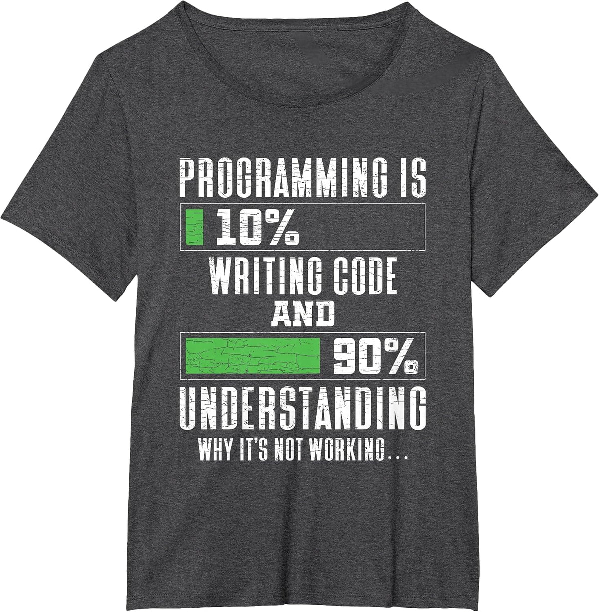 Programming Codeing Coder Programmer T-Shirt - Dark Heather Grey