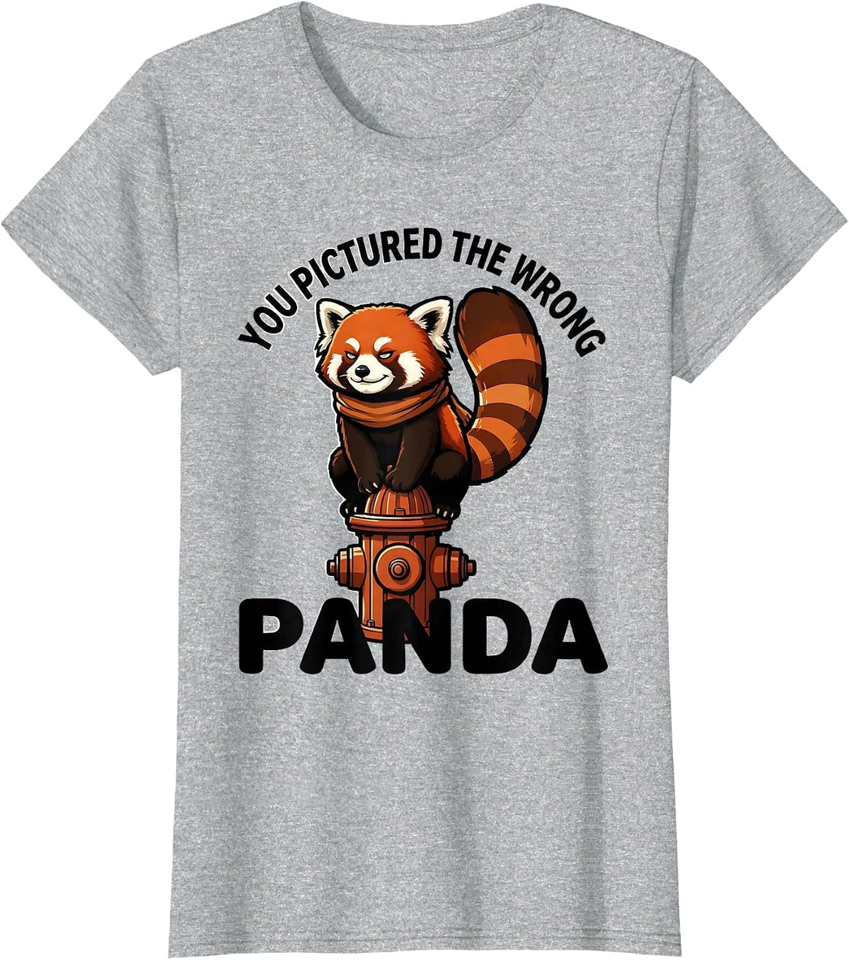 Women's You Pictured The Wrong Panda Funny Red Panda Animal Lover T-Shirt - Heather Grey