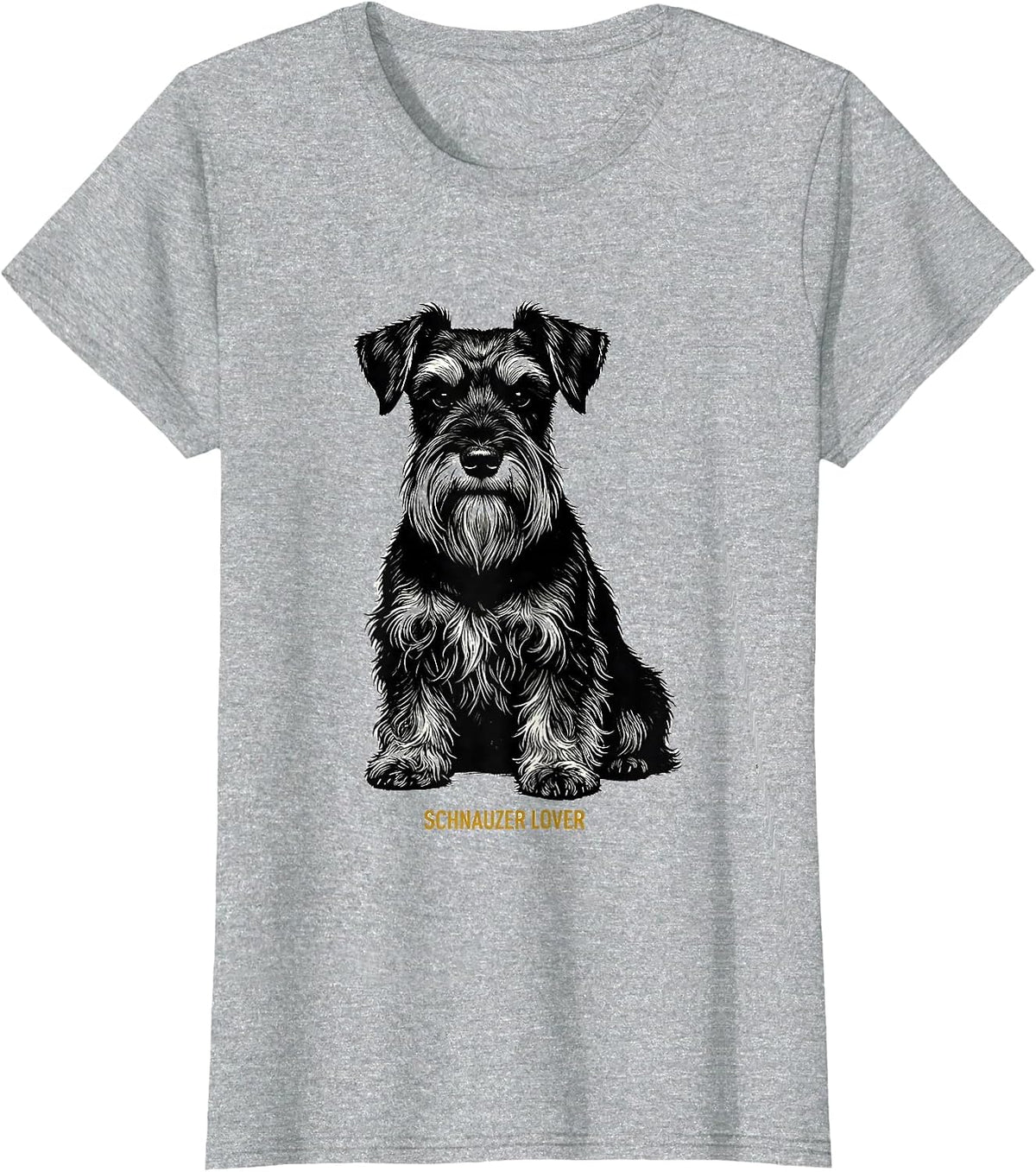 Schnauzer Lover Funny Miniature Schnauzer Owner Dog Lover T-Shirt - Heather Grey