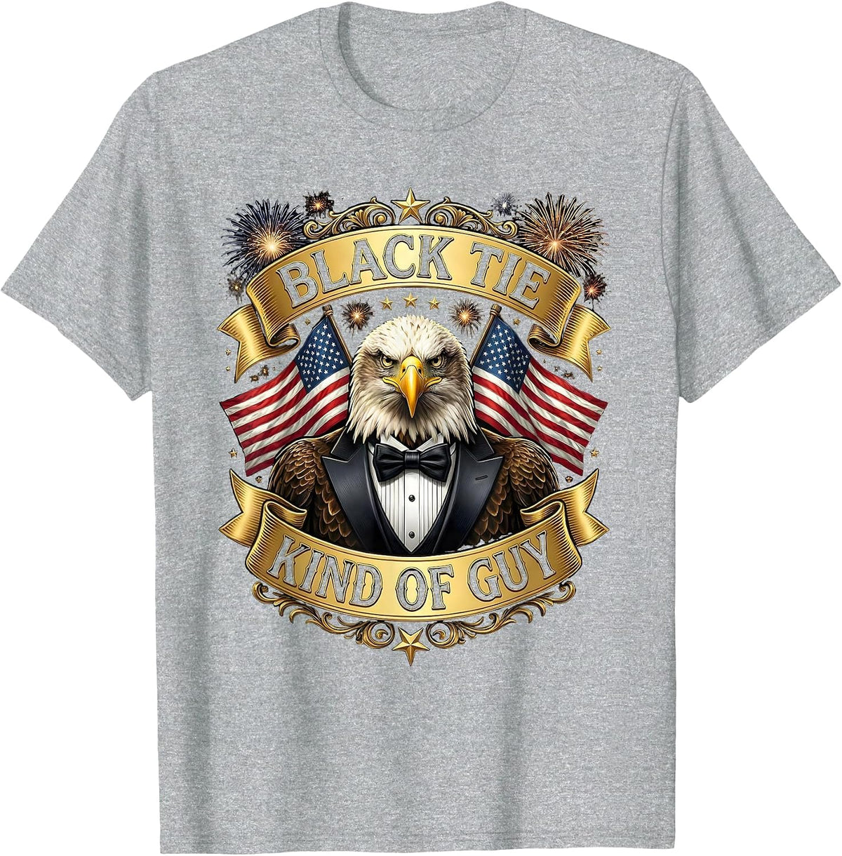 Men's Black Tie Kind of Guy Tuxedo Graphic Design T-Shirt - Heather Grey