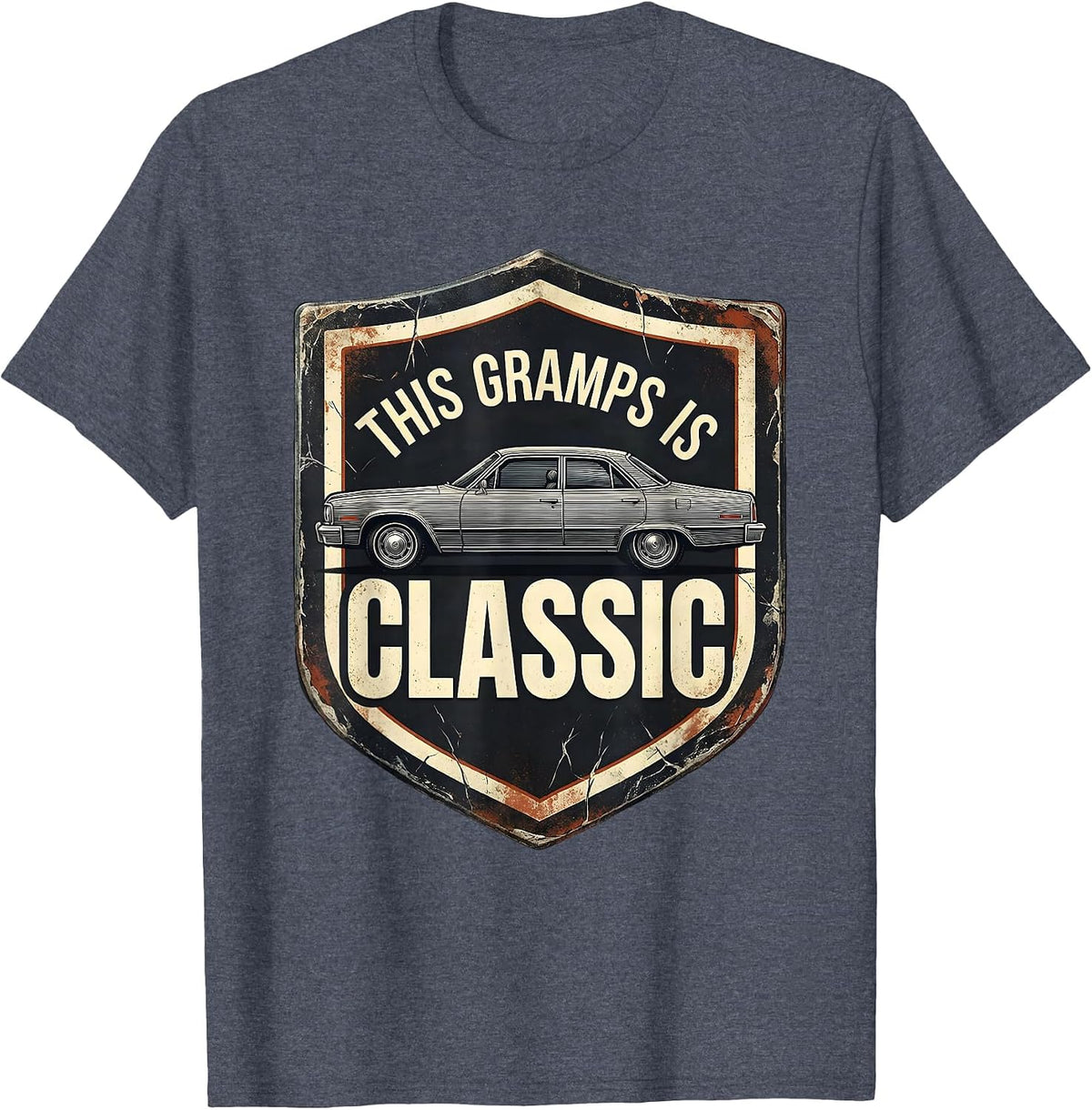 This Gramps Is Classic Funny Grandpa Classic Car Enthusiast T-Shirt - Heather Blue