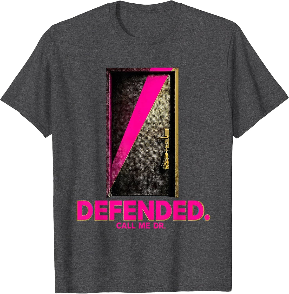 Defended Call Me Dr PhD Graduation Black Women Pride T-Shirt - Dark Heather Grey