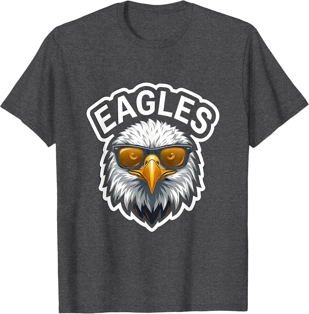 EAGLES Bald Eagle Sunglasses Mascot Humor Eagle Fan Game Day T-Shirt - Dark Heather Grey