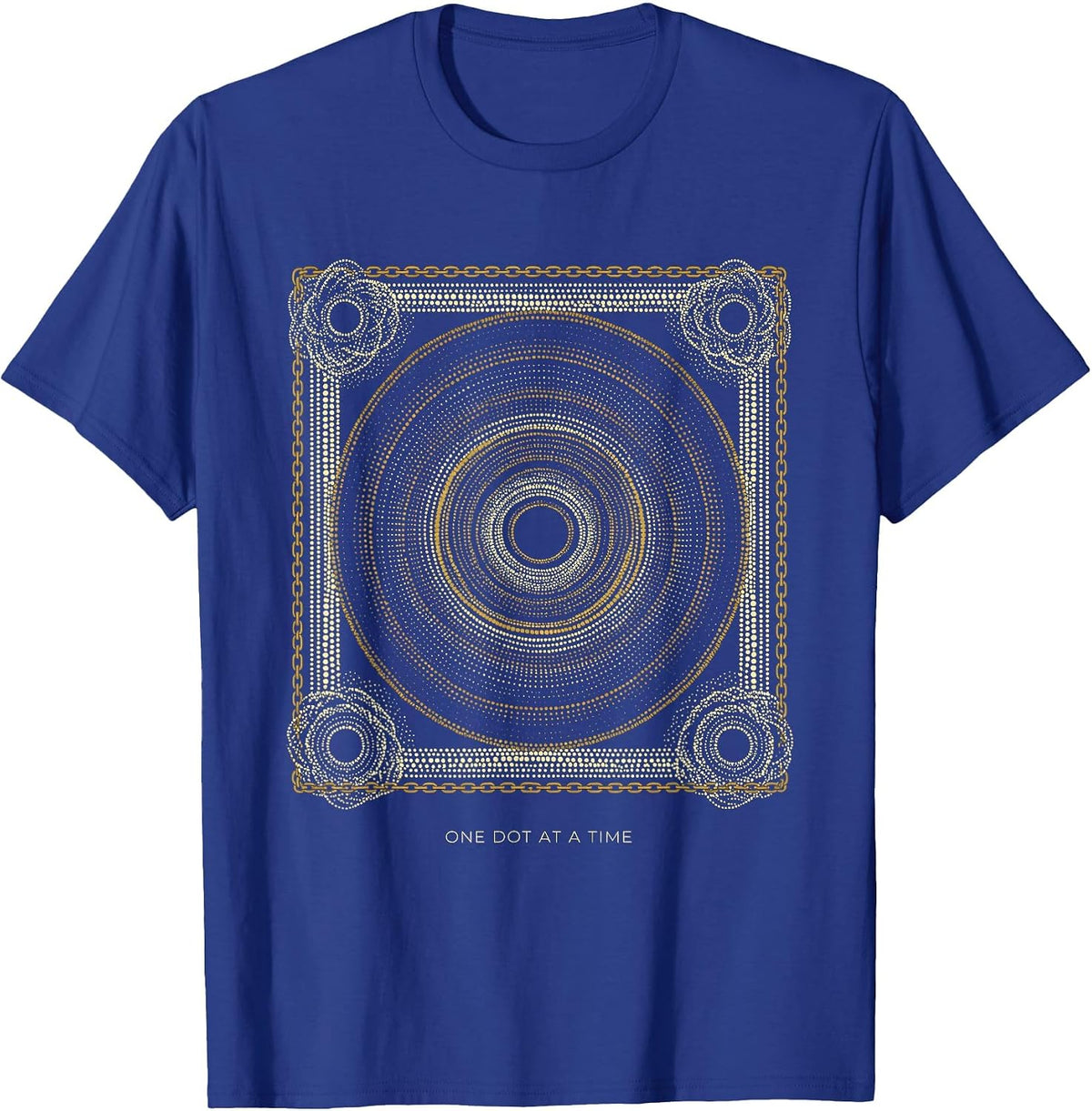 One Dot At A Time Minimalist Dot Art Design T-Shirt - Royal Blue