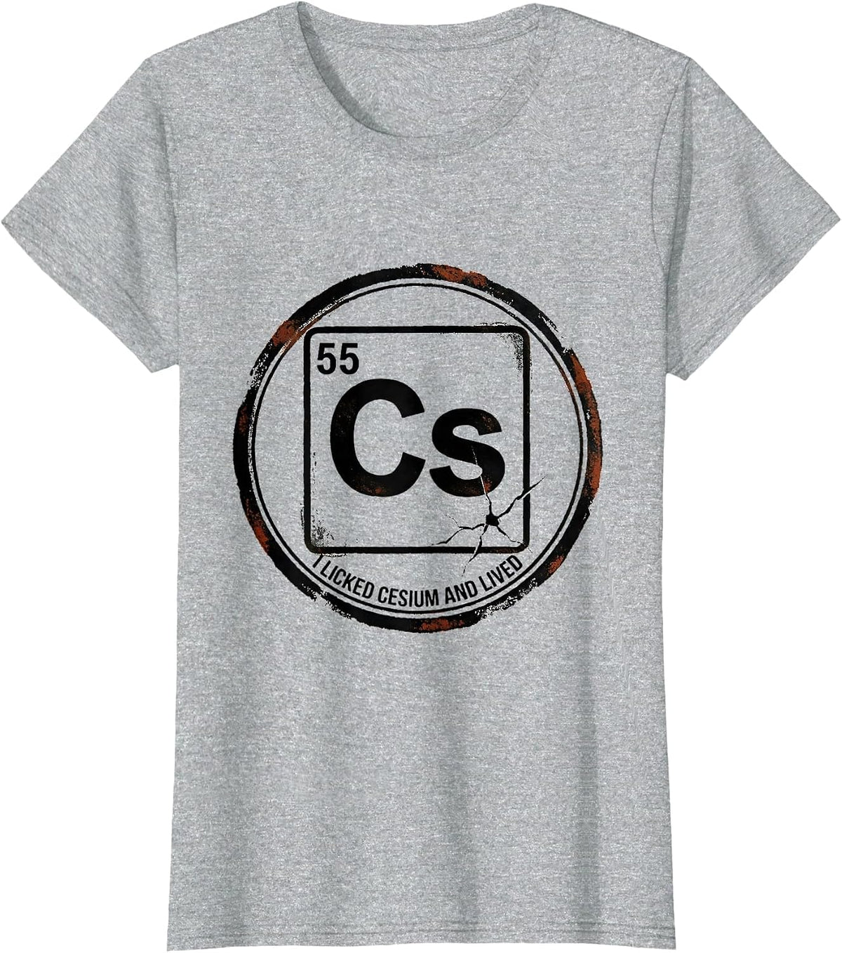 I Licked Cesium And Lived Funny Science Teacher Chemistry T-Shirt - Heather Grey