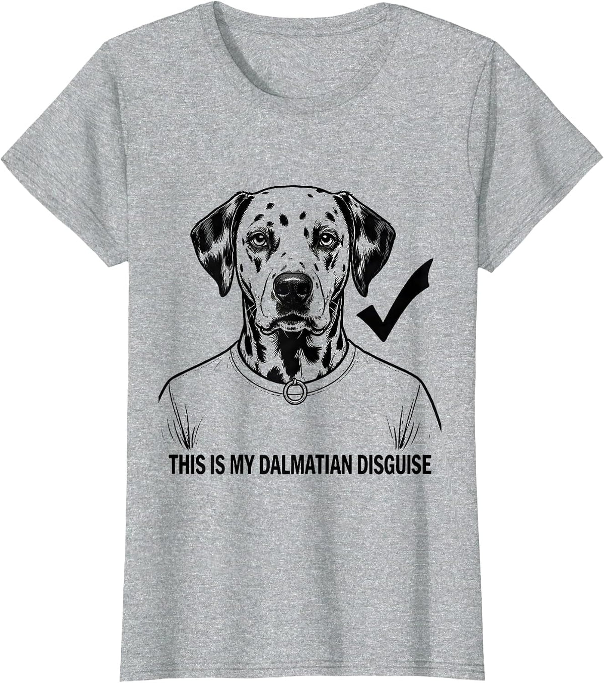 This Is My Dalmatian Disguise Funny Dog Lover Halloween T-Shirt - Heather Grey