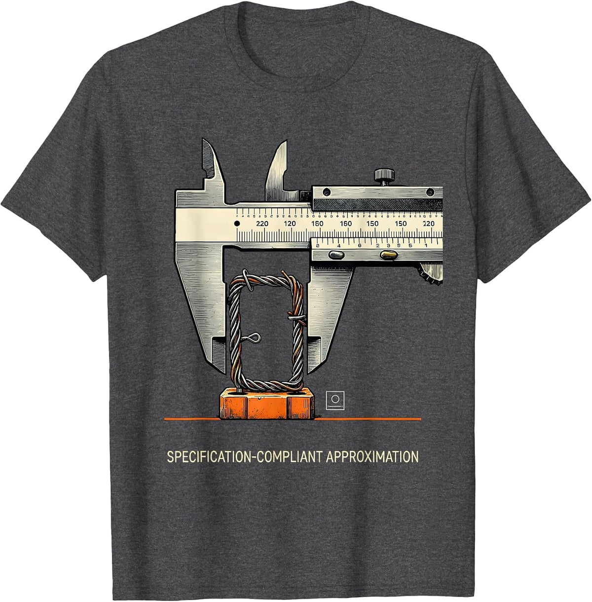 Specification-Compliant Approximation Funny Engineer T-Shirt - Dark Heather Grey