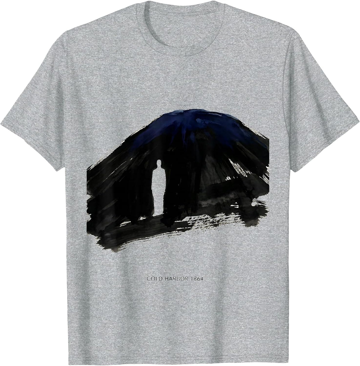 Men's Cold Harbor 1864 Ink Brush Civil War History Enthusiast T-Shirt - Heather Grey