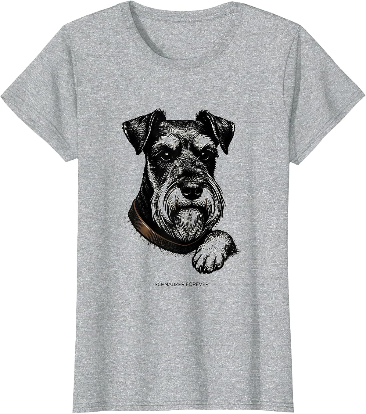 Schnauzer Forever Cute Miniature Schnauzer Lover Gift T-Shirt - Heather Grey