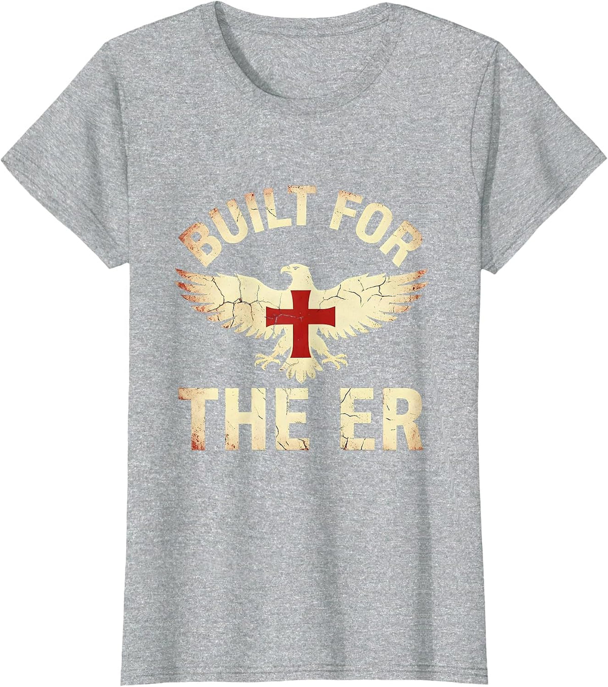 Women's Built for the ER Emergency Nurse Design T-Shirt - Heather Grey