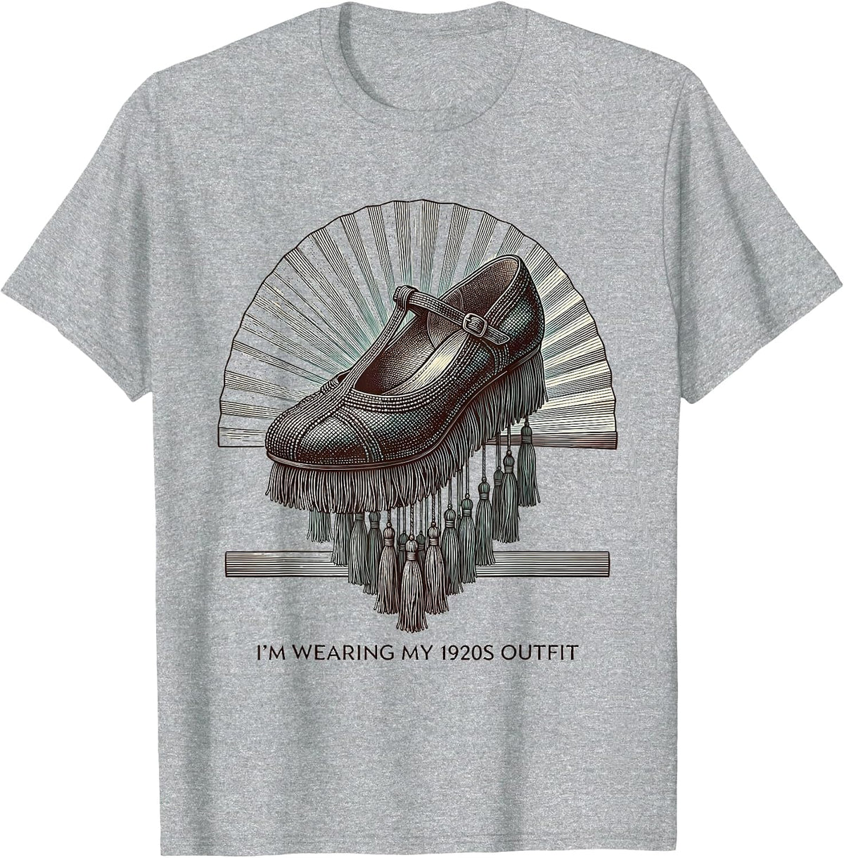 Men's I'm Wearing My 1920s Outfit Vintage Flapper Party New Years T-Shirt - Heather Grey