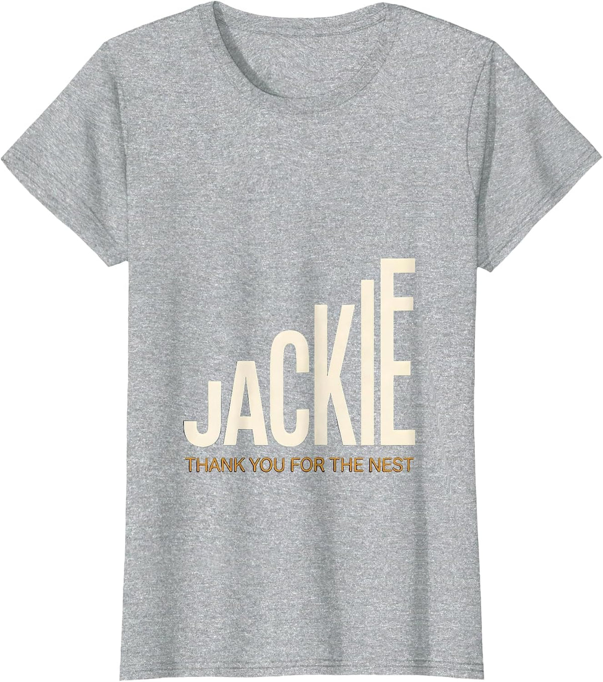 Thank You For The Nest Jackie Memorial Tribute Bald Eagle T-Shirt - Heather Grey