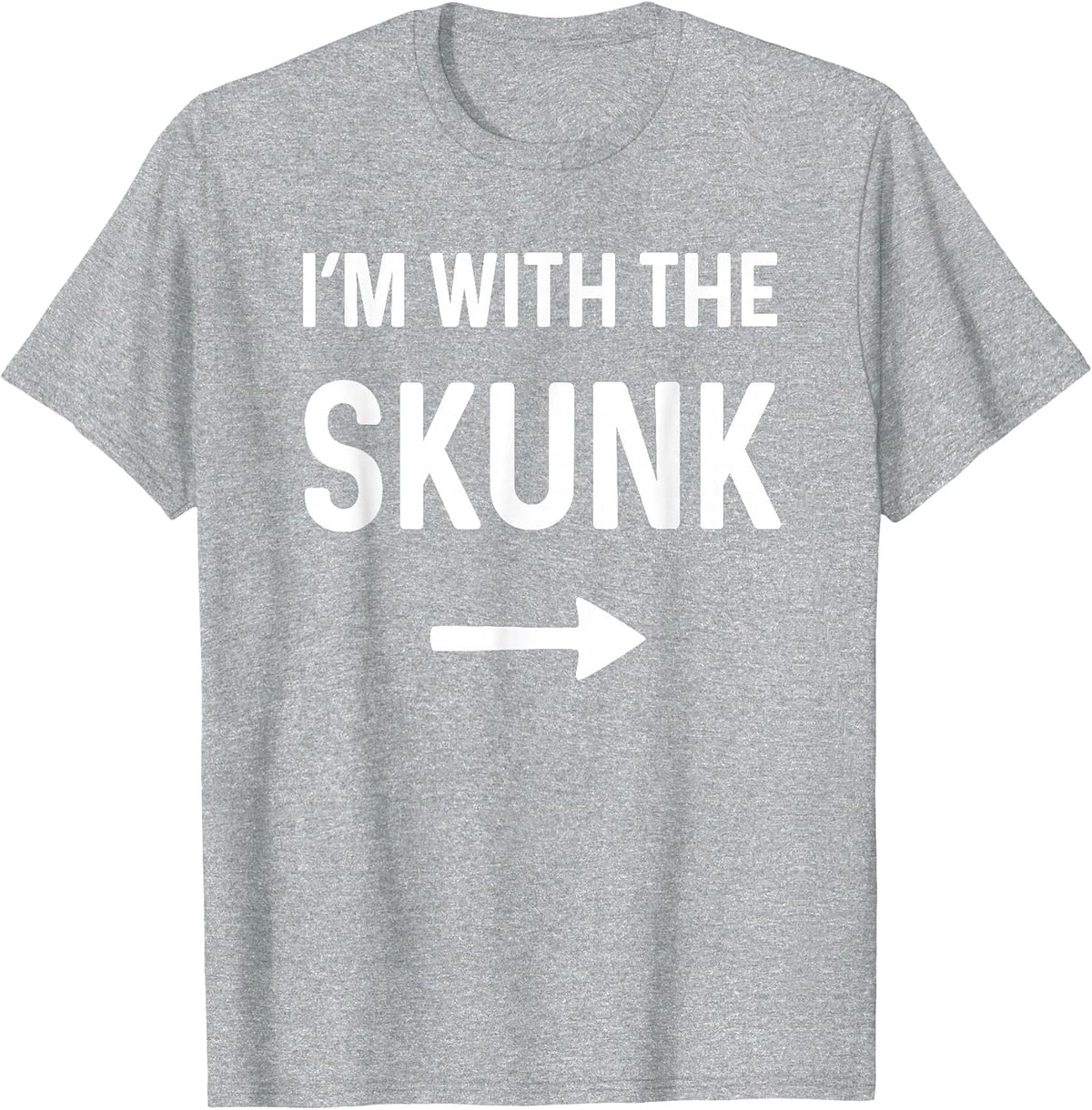 with The Skunk Funny Halloween Costume T-Shirt - Heather Grey