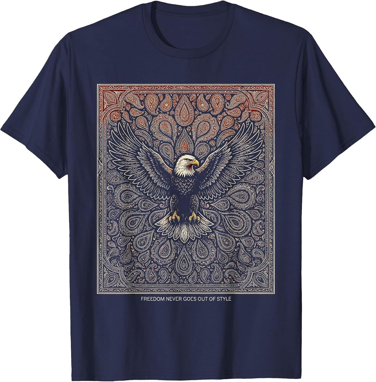 Live Free - Freedom Never Goes Out of Style T-Shirt - Navy Blue
