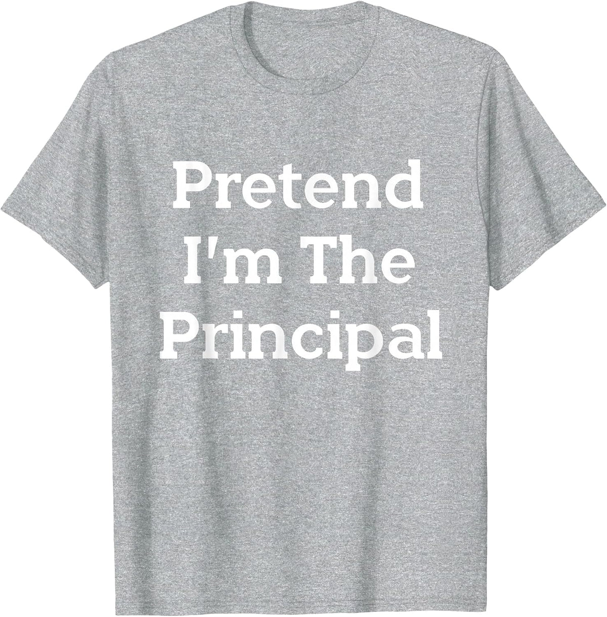 Pretend I'm The Principal Costume Party Fun Halloween School T-Shirt - Heather Grey