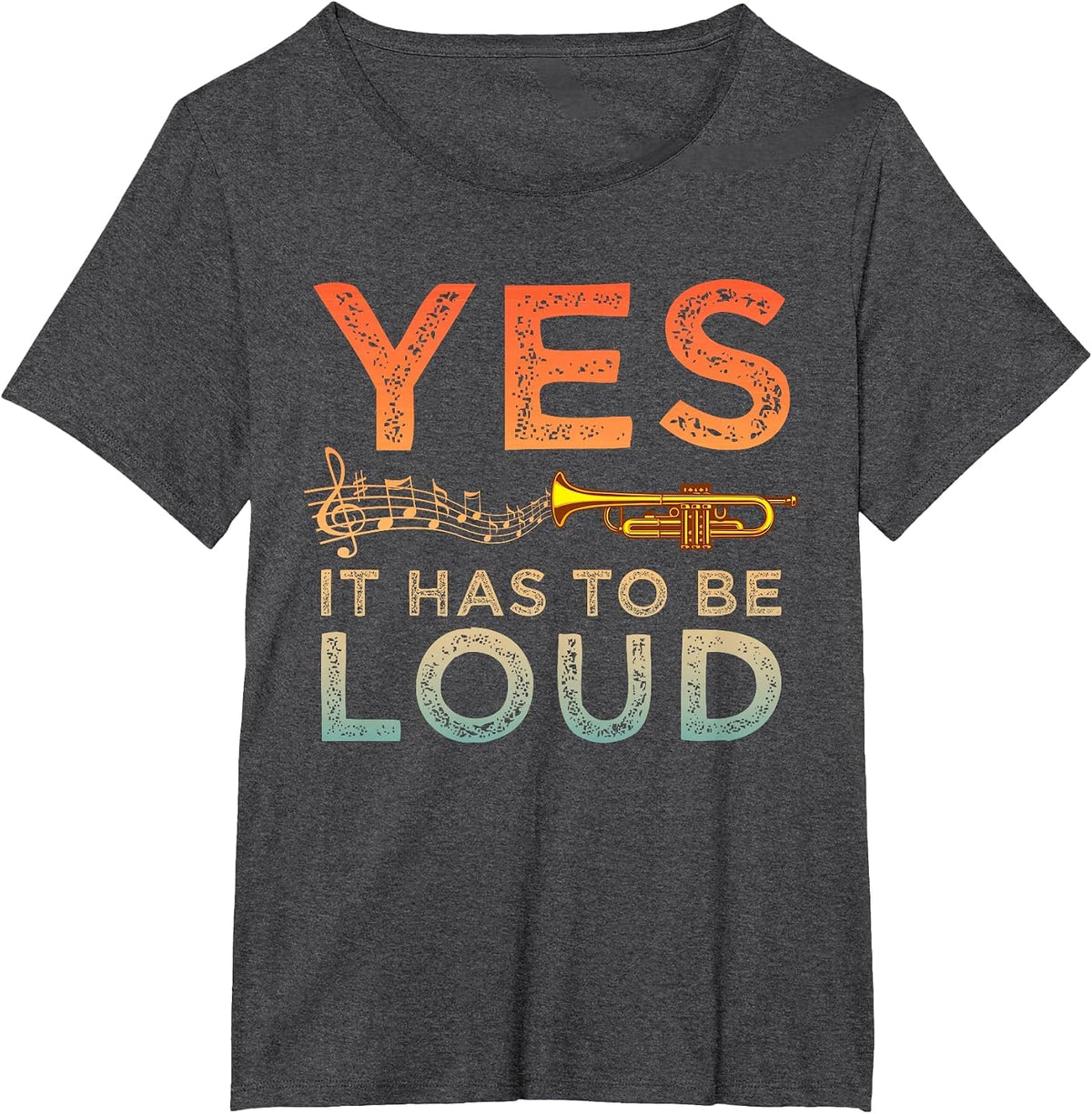 Best Trumpet Player Art for Men Women Trumpetist Gag Trumpet T-Shirt - Dark Heather Grey