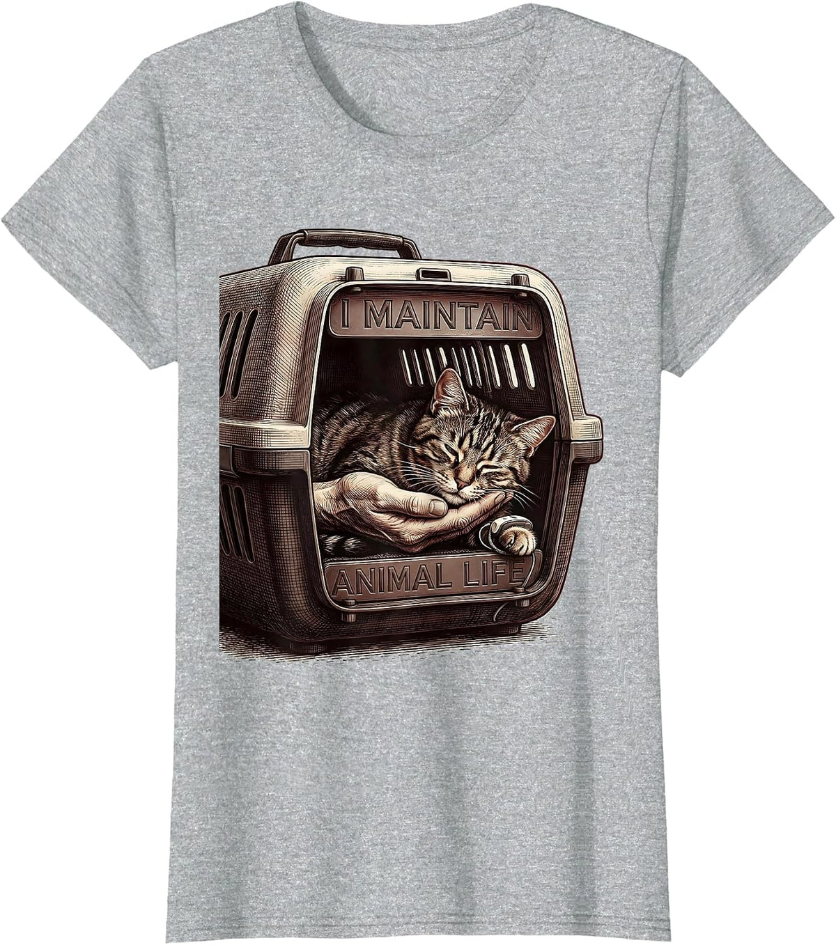 I Maintain Animal Life Funny Vet Tech Veterinary Medicine T-Shirt - Heather Grey