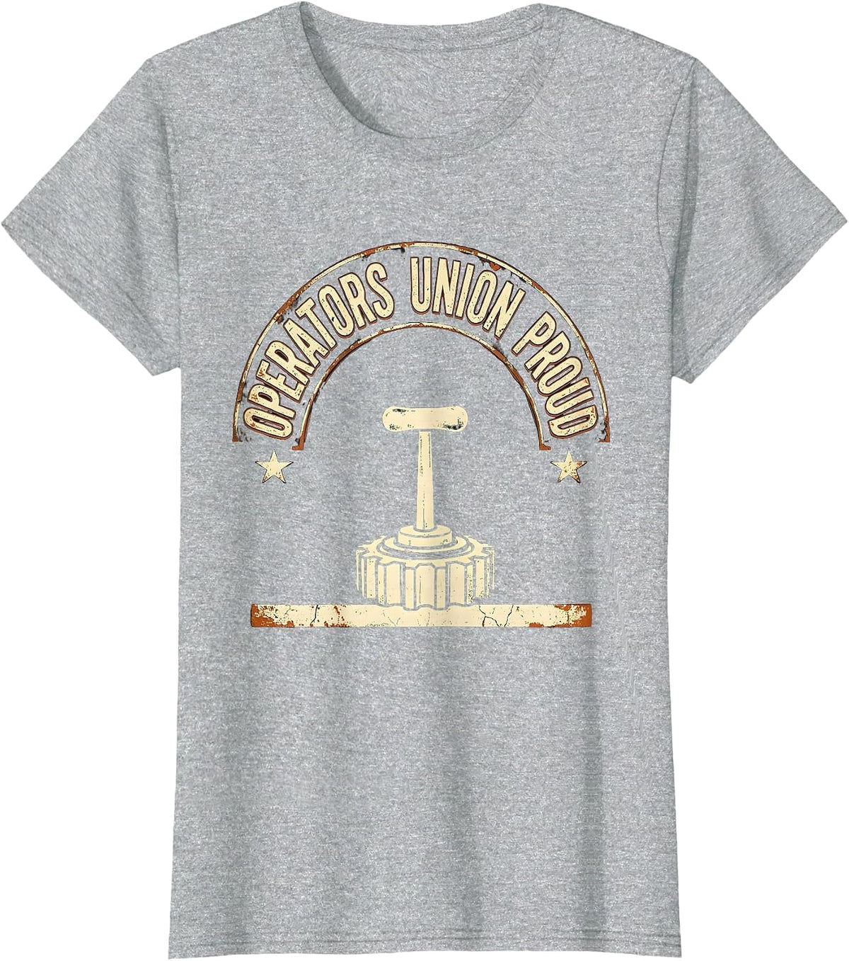 Operators Union Proud Distressed Skilled Trades Labor Day T-Shirt - Heather Grey