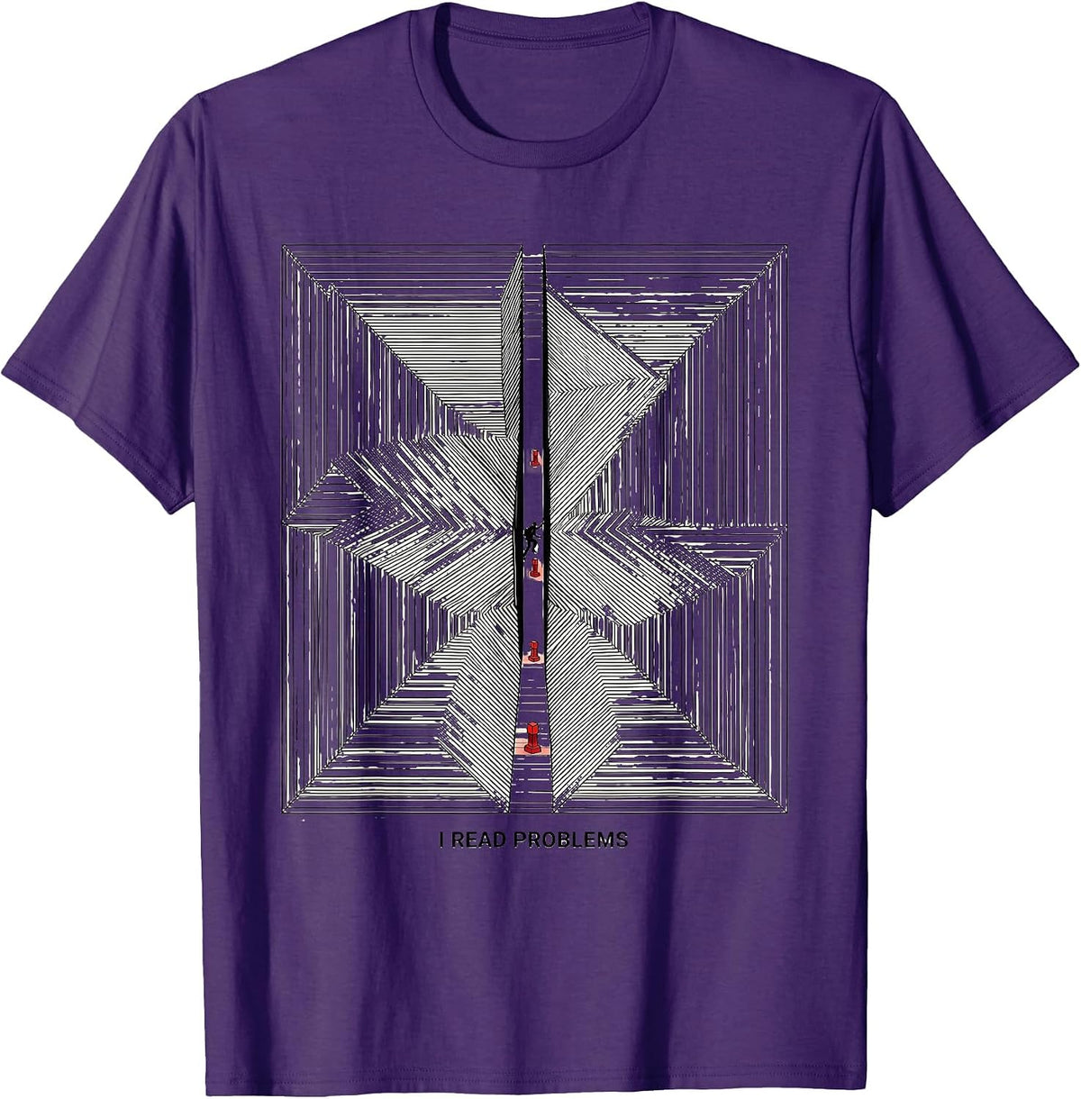 I Read Problems Funny Rock Climber Bouldering Gift T-Shirt - Purple